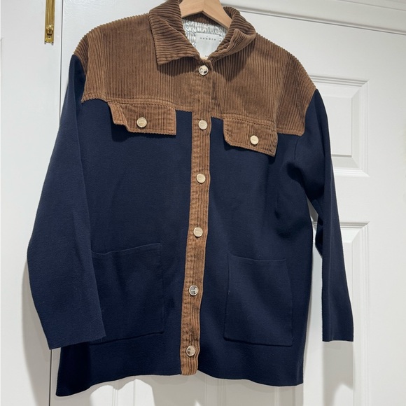 Sandro Jones Mixed Media Jacket - Picture 7 of 9